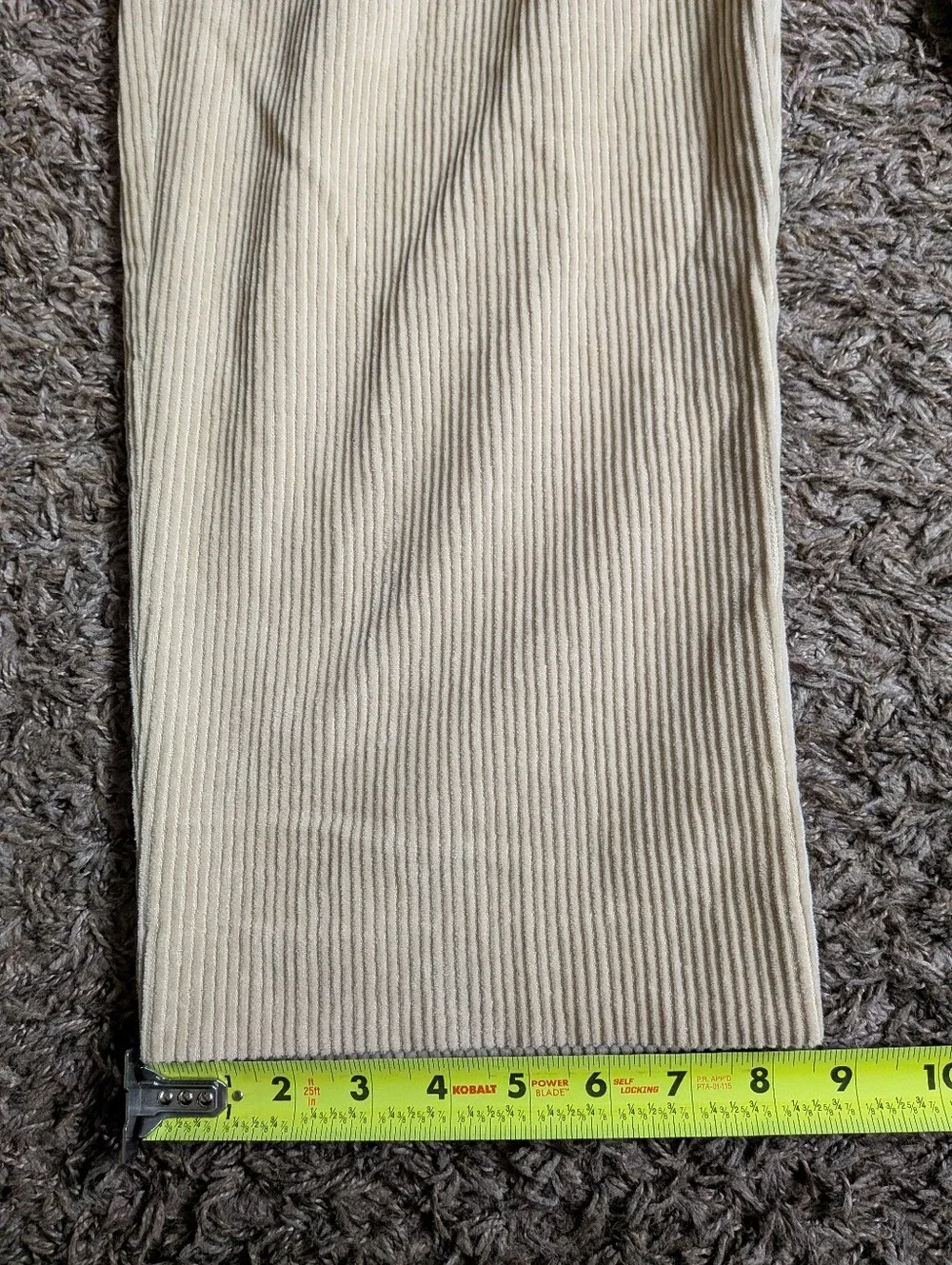 Frame Tan Neutral Straight Leg Cotton Corduroy Trousers 31W 28L